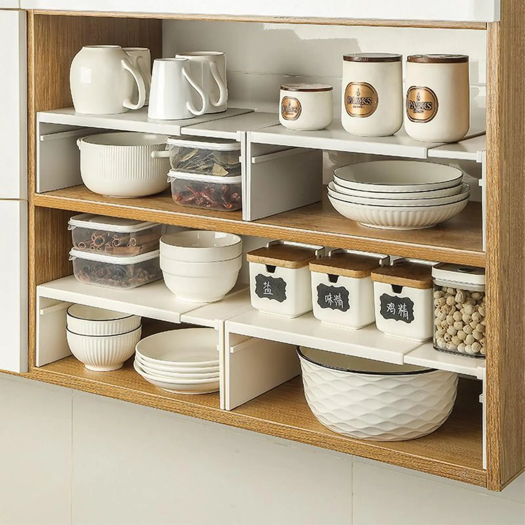 Kitchen Cupboard Organizer Retractable Cabinet Shelf Seasoning Bottle Spices Rack Dish Shelf Kitchen Accessories Storage Rack
