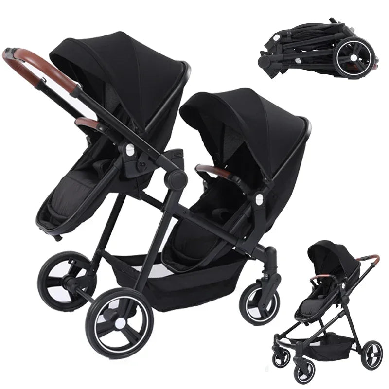 2026 Foldable Multifunctional Twin Stroller Convertible Lightweight Baby Bike EU Shipping