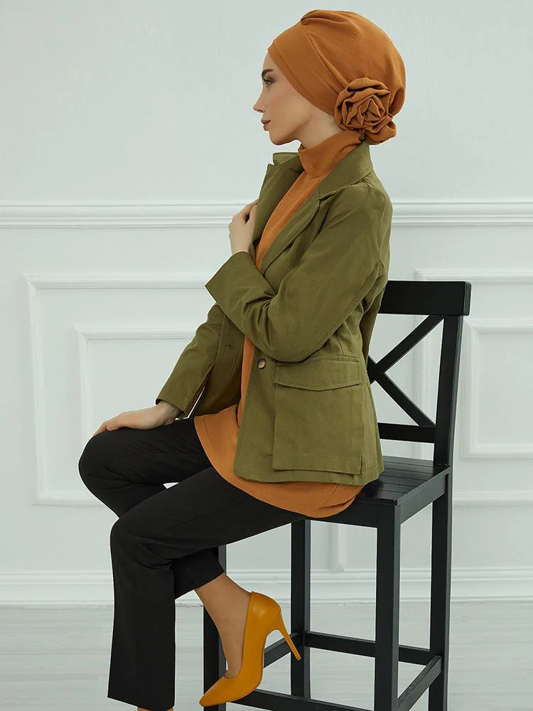 Islamische Hut Hijabs für Frau trend ige Blume Kopftuch Unter kappe Motorhaube Frauen muslimischen Turban Hut Damen Kopf wickel Bandana Schädel kappe