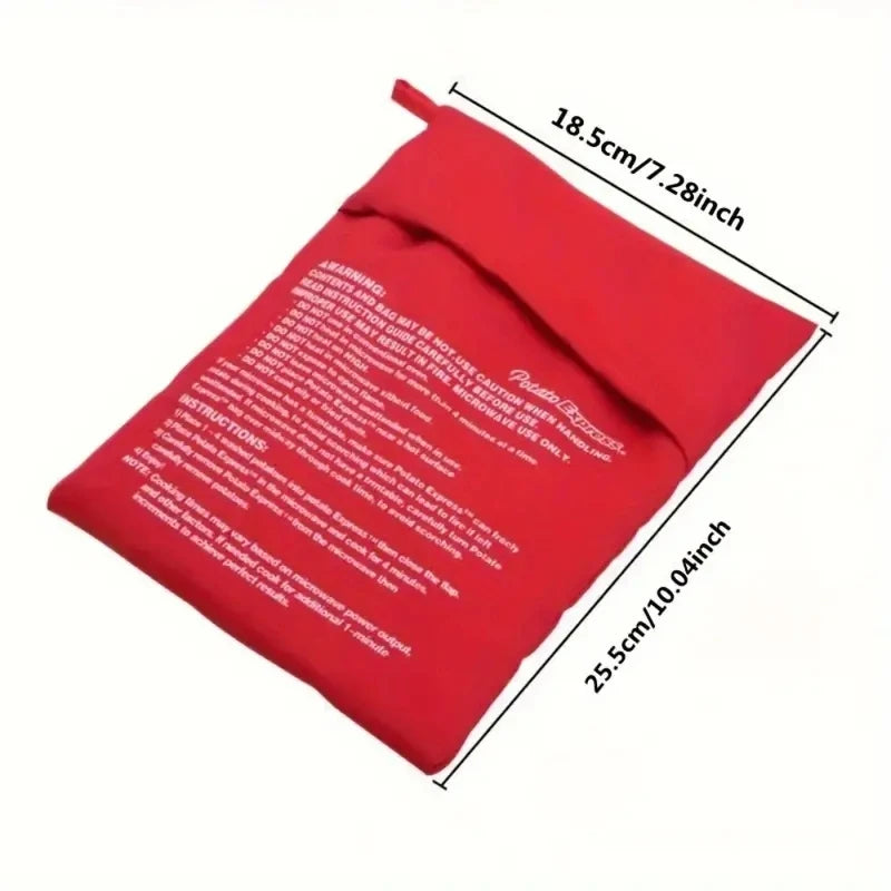 Kitchen Supplies Microwave Potato Bag Baked Potato Bag Red Pouch Cooking in Just 4 Minutes Cooker Bag Potato Bags Kitchen Tools