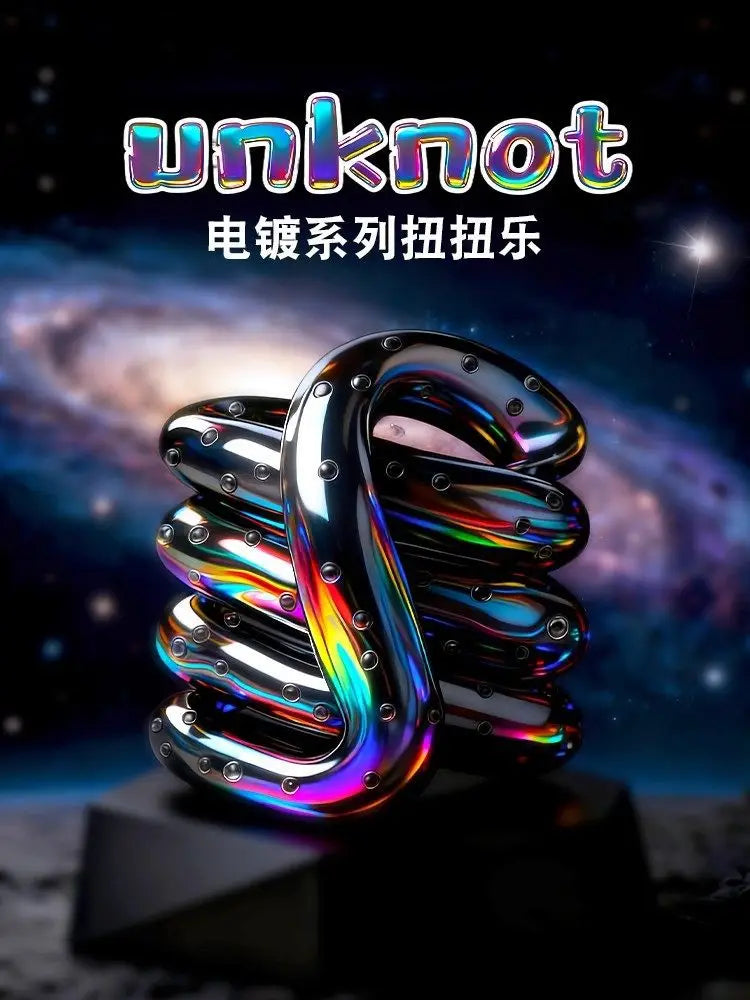 Unknot Electroplated Tangle Fidget Toy Temperature Sensitive Color Changing Luminous Stress Relief Focus Aid For Adults Office