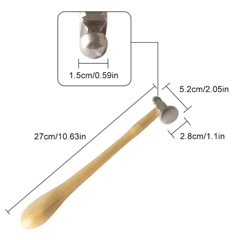 Schmuck Handwerk Holzgriff Hammer Ergonomischer Goldschmied Hammer für Heimwerker Dropshipping