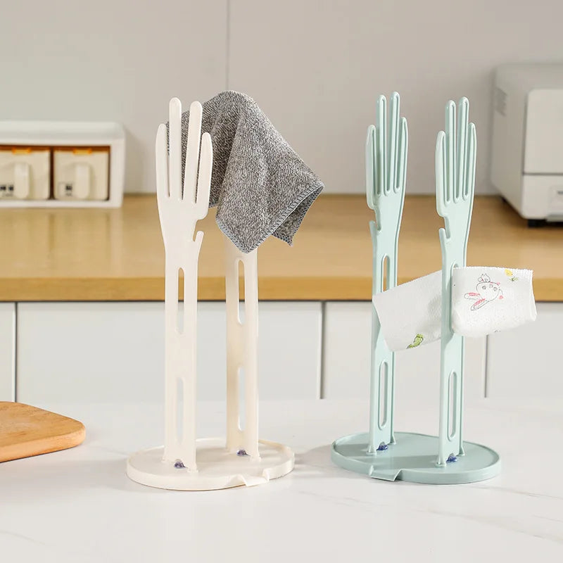 1PC Kitchen Glove Stand Holder Rubber Glover Dryer Rack Towel Holder Drain Countertop Storage Rack Kitchen Sink Accessories Tool