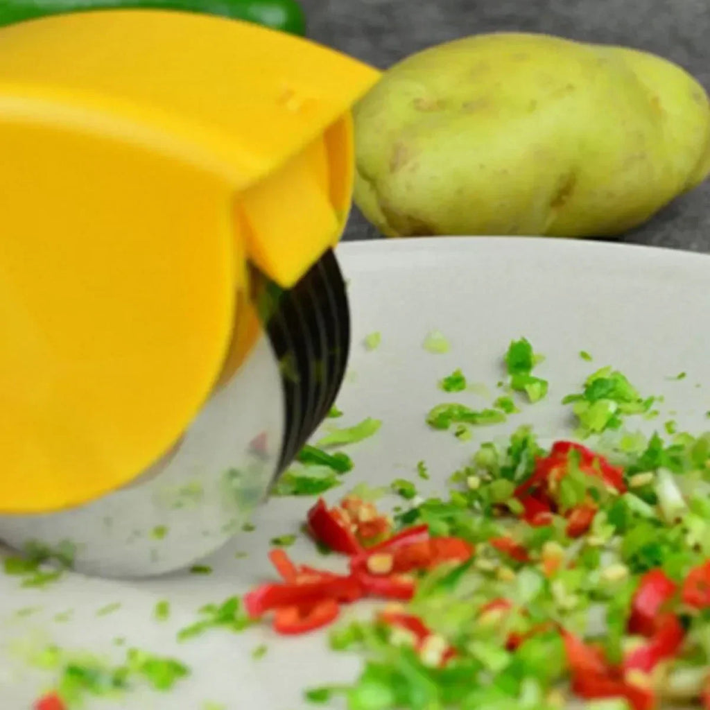 1pc  Stainless Steel Kitchen Gadget Set - Includes Melon Baller, Garlic Grinder, Can Opener, Cheese Shaver & Pizza Cutter