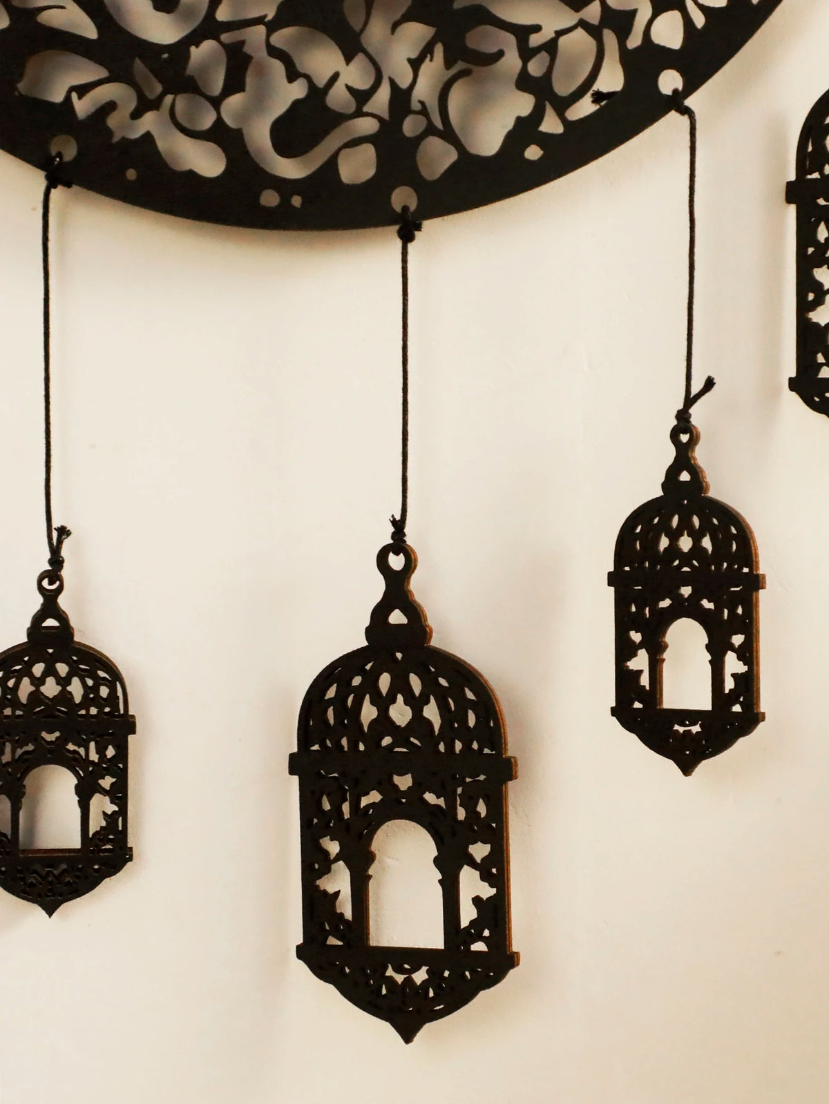Hohle Mond- und Sternlaterne aus Holz – DIY-Ramadan-Hängedekoration, islamische Eid Mubarak-Festivaldekorationen, Ornament islamische Geschenke