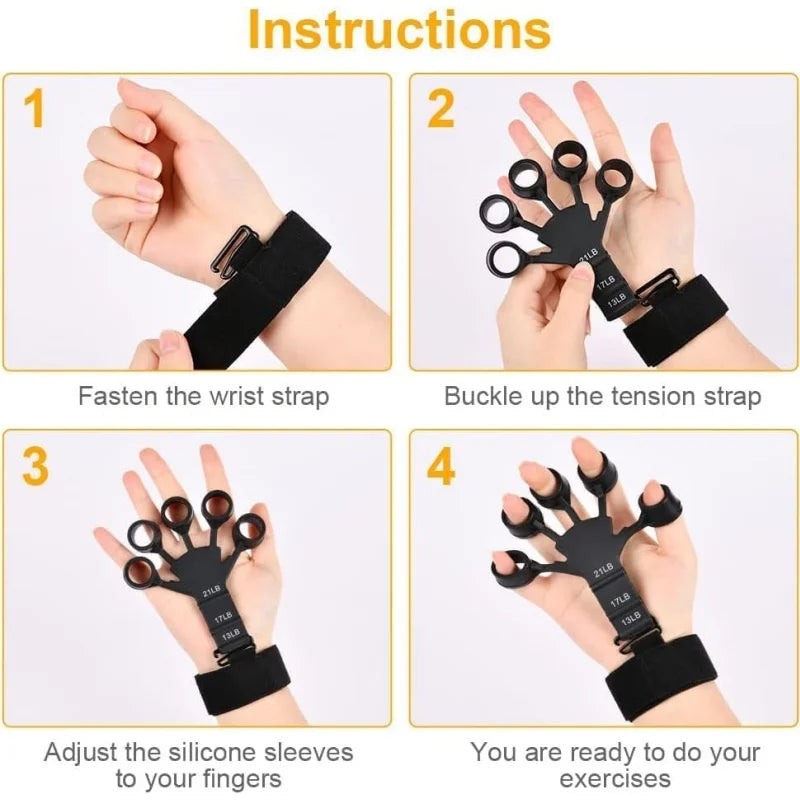 Fingertrainer, Griffkrafttrainer, Handtherapiegerät, Fingertrainingsgerät und Handkrafttrainer