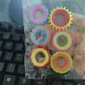 6PCS Rotating Fidget Ring for Kids Sensory Finger Spinner Anti Anxiety Autism ADHD Quiet Stress Relief Gifts Classroom Prizes