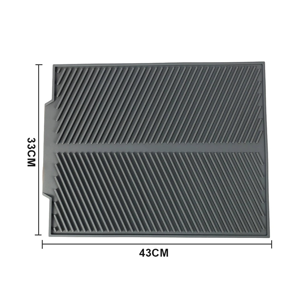 Kitchen Storage Dish Cup Drying Rack Holder Organizer Drainer Dryer Tray Tableware Water Drainning Tool Silicone Drying Pad