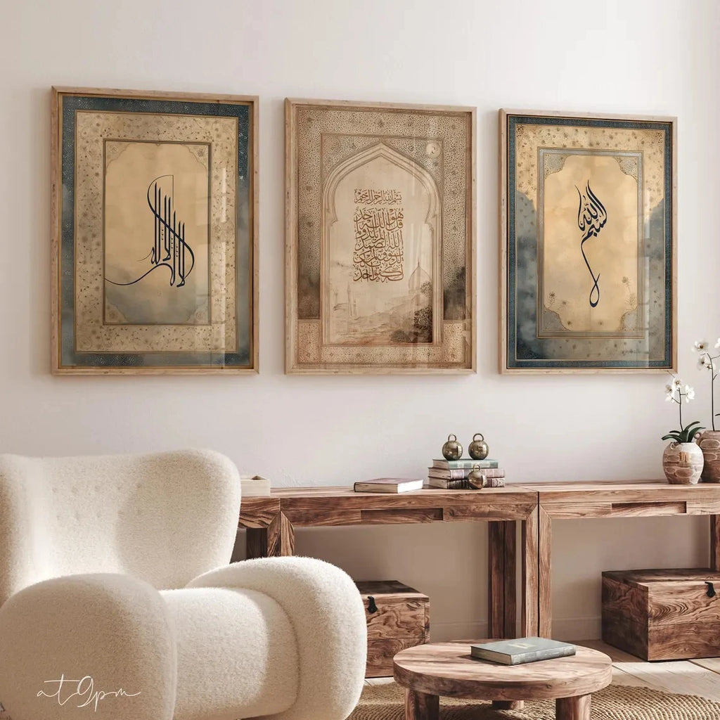 Modern,Religion Islamic  Calligraphy Quran Wall Art Print Canvas Painting Poster Picture For Living Room,Bedroom Home Decor