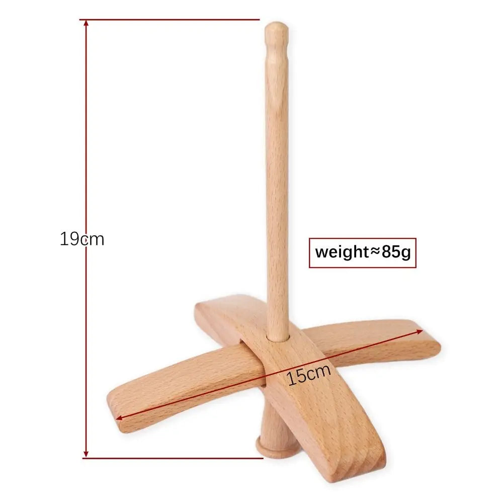 Handmade Wooden Turkish Spindle Storage Tools Detachable Cross-Shaped Hand Carved Yarn Winder Manual Top-Weaving Spinning Wheels