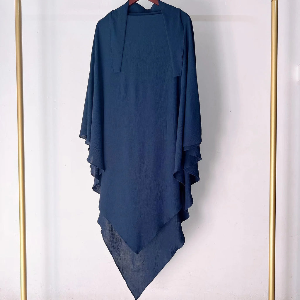 Integrated Khimar Hijab Islamic Prayer Headwear Dubai Style Eid Ramadan Religious Headdress Cosplay Costume Matching Accessory