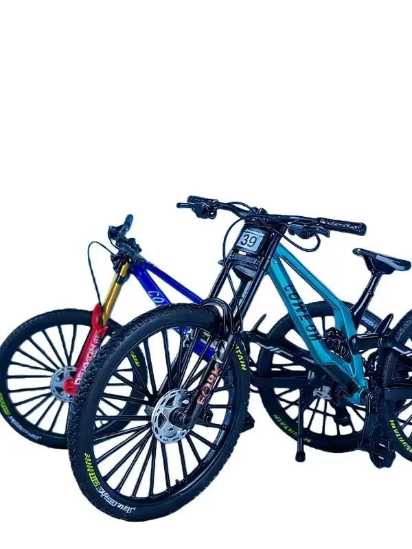 1:8 All-Terrain Mountain bicycle Die-Made Model with realistic suspension and brakes, suitable for indoor and outdoor display.