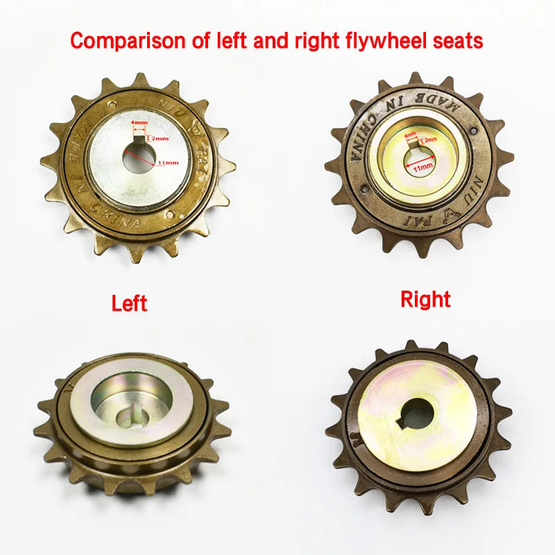 16T 18T 20T 22T Ebike Freewheel with Adaptor base for Unite Motor 1/2"x"1/8" Chain Fit #410 Bicycle Chain For right Drive motor