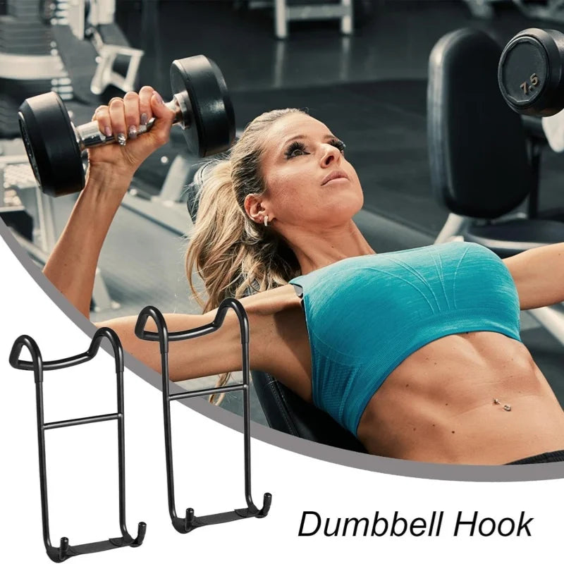 2-Pack Dumbbell Spotter Hooks, 250 lbs Load Capacity Heavy Duty Dumbbell Hooks for Dumbbell Bench Press, Chest & Shoulder Workou