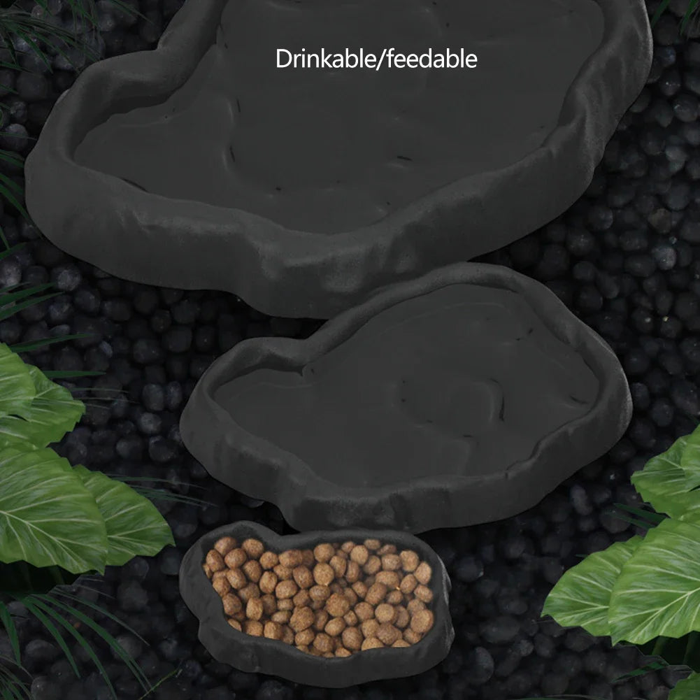 Crawler Pet Feeder Basin Reptiles Amphibians Drinking Feeder Turtle Tortoise Scorpion Lizard Crab Bowl Small Pet Supplies