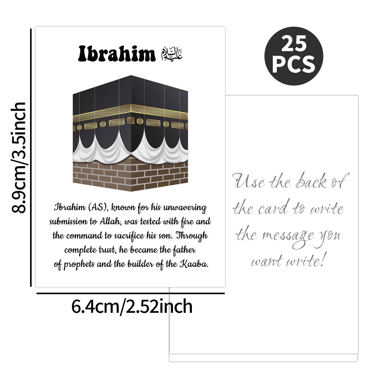 25 Stück Islamische Propheten-Charakterkarten, Inhalt umfasst Prophetische Lebensgeschichten, Werte, Lehrreiche Visuelle Anleitungskarten, Ramadan-Gebetsgeschenk