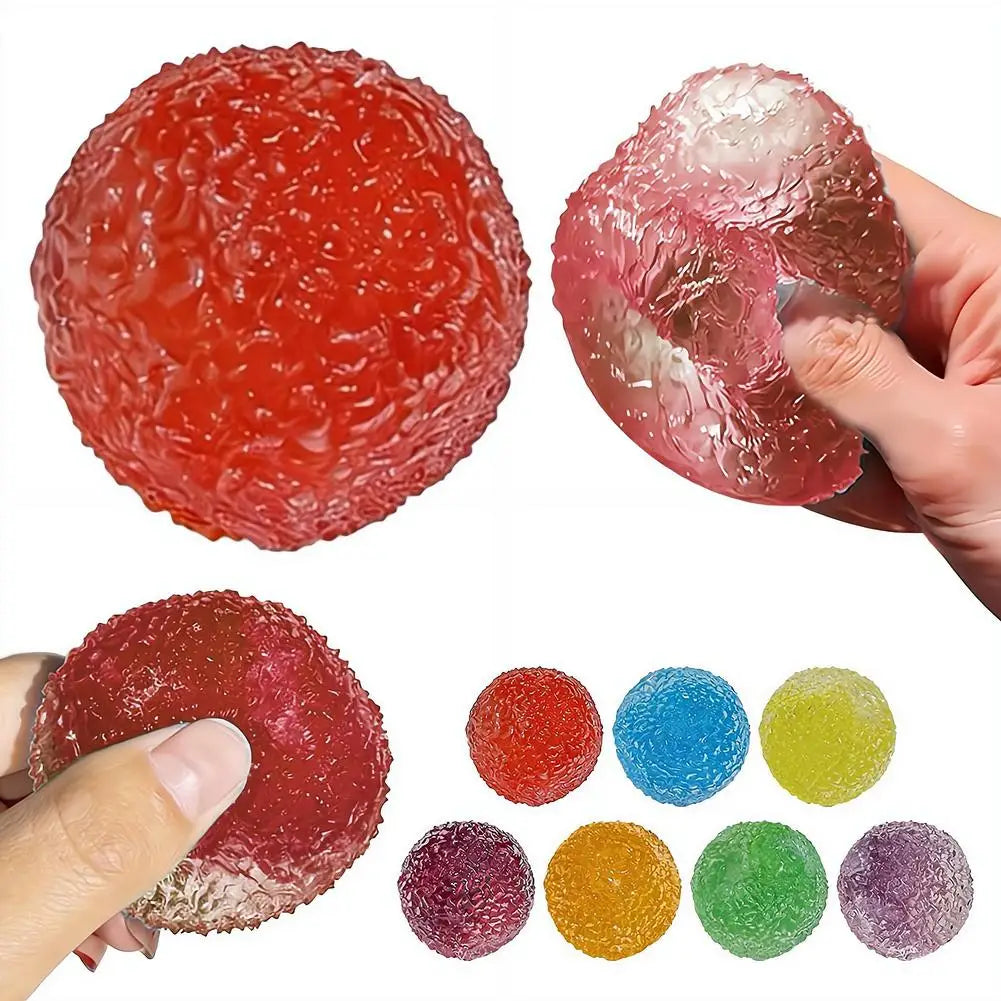 Sensory Squeeze Ball Fidget Toy with Rustling Sound Malleable Stress Relief Toy Anxiety Relief Handmade Creative Gift