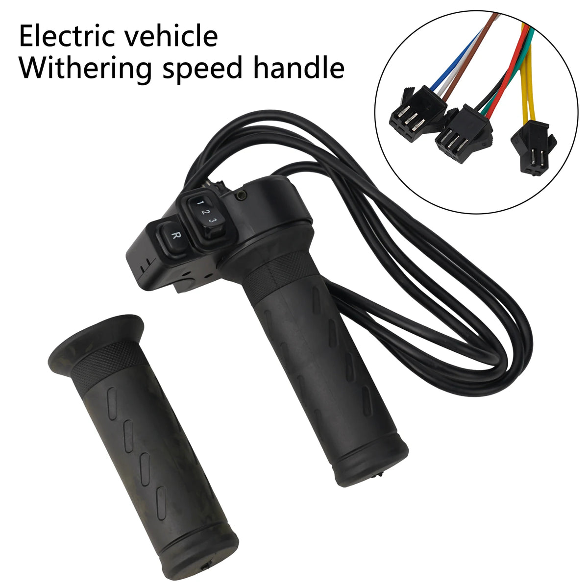 1Pair 3 Speed EBikeTwist-Speed Throttle Ebike Right/Left Handle Helf Twist-Throttle 24V 36V 48V 72V For Electric Scooter Bicycle