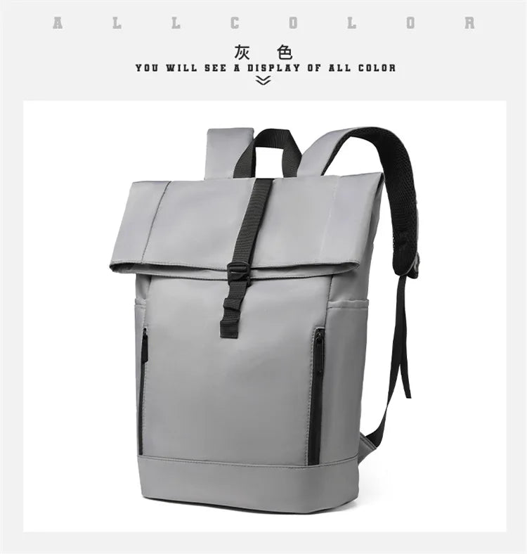 Europa und die Vereinigten Staaten: Neuer Roll-Top-Rucksack für Herren, Business- und Freizeitrucksack mit Rollverschluss.