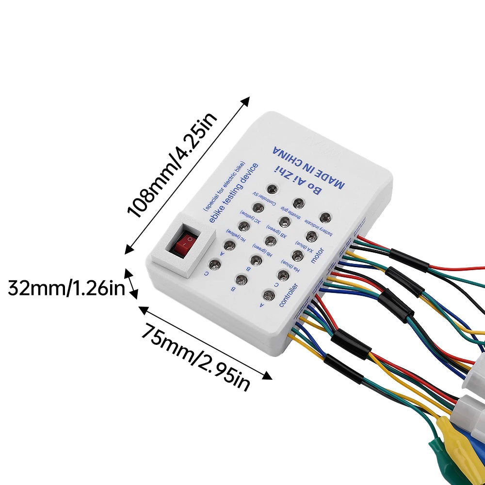E-Bike Tester 24V 36V 48V 60V 72V E-Bike Brushless Motor Tester Scooter Brushless Car Motor Controller Tester for Motor Coil