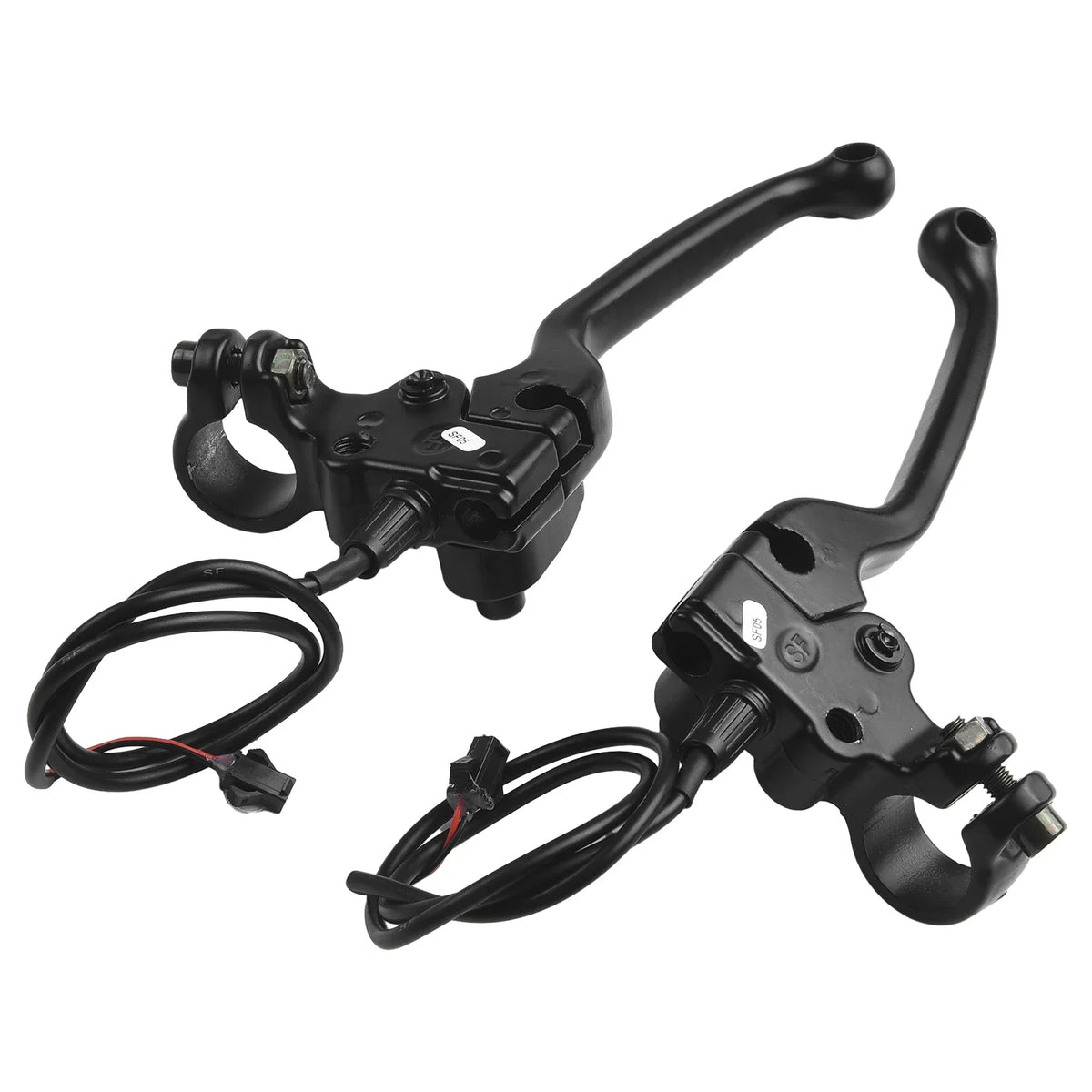 1 Pair E-Bike Mechanical Brake Levers Electric Bicycle Part With Parking Button 2-pin Male Cycling Handle Ebike Accessories