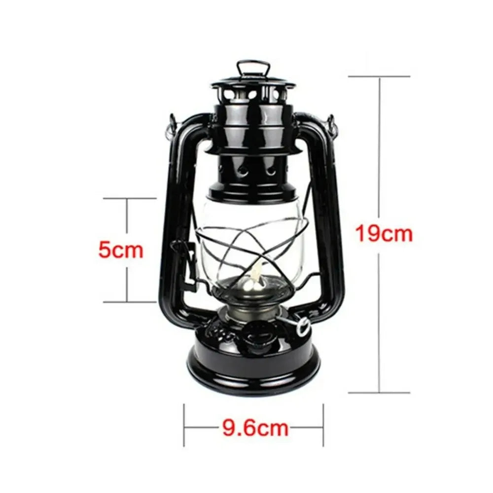 1PC Retro Lantern Home Table Decoration Lamp Outdoor Picnic Hand-Held Lights Metal Hurricane Oil for Dinner Decoration Lamps