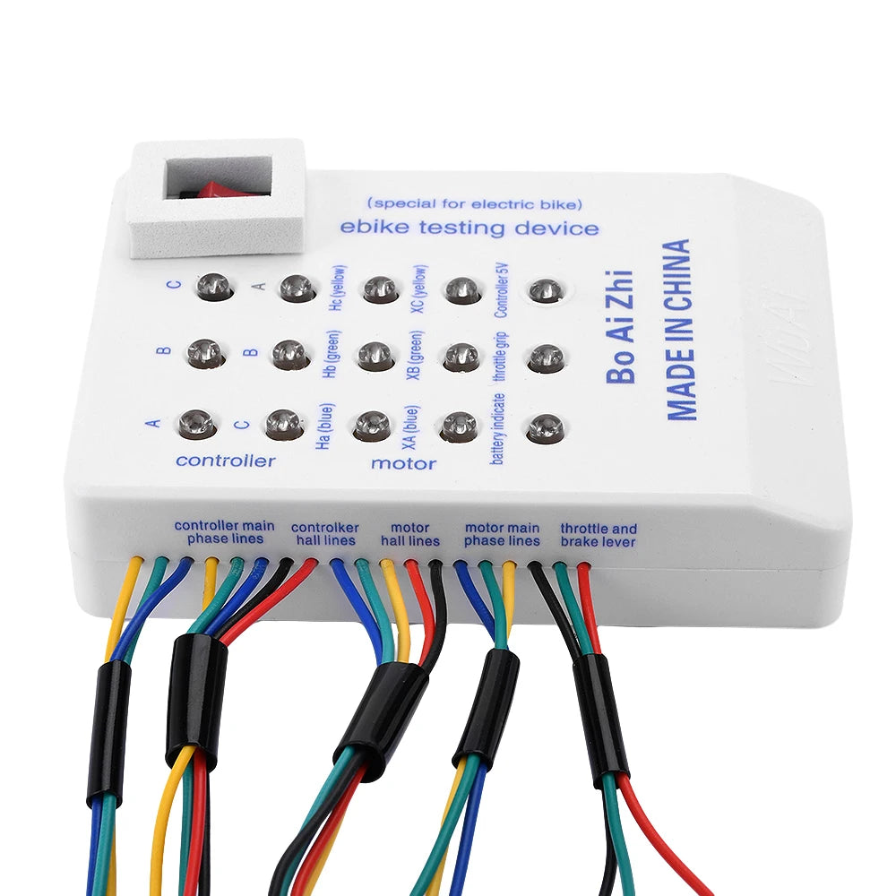 E-Bike Tester 24V 36V 48V 60V 72V E-Bike Brushless Motor Tester Scooter Brushless Car Motor Controller Tester for Motor Coil