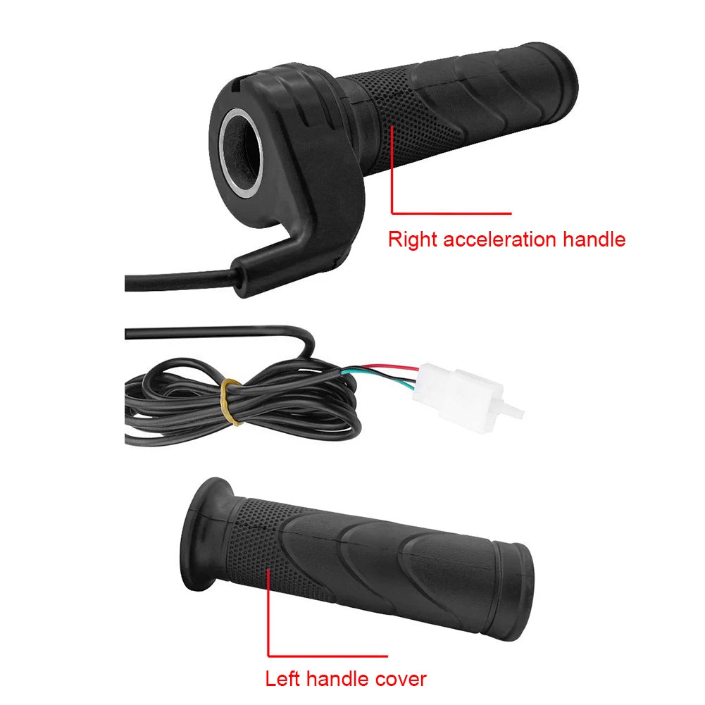 Electric Bicycle Twist Throttle 24V 36V 48V Universal Ebike Throttle Handle Accelerator for Electric Scooter E-bike Motorcycle