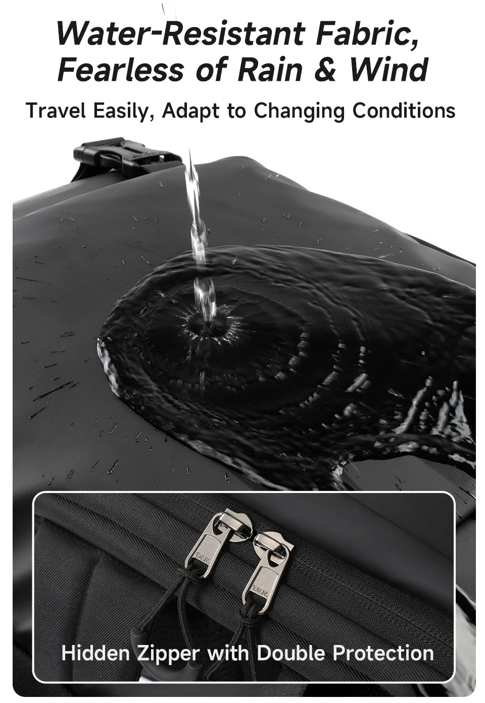 Tigernu Reiserucksack für Herren, TPU, wasserdicht, Rucksack für Herren, erweiterbar, Herrenrucksack, Business-Taschen, Schulrucksack
