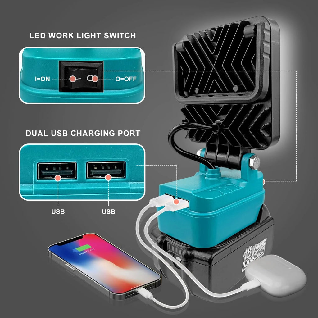NEW For Makita 18V Li-ion Battery Lantern Outdoor Flashlight 4 Inch Cordless LED Work Light Camping Lamp Emergency Lighting