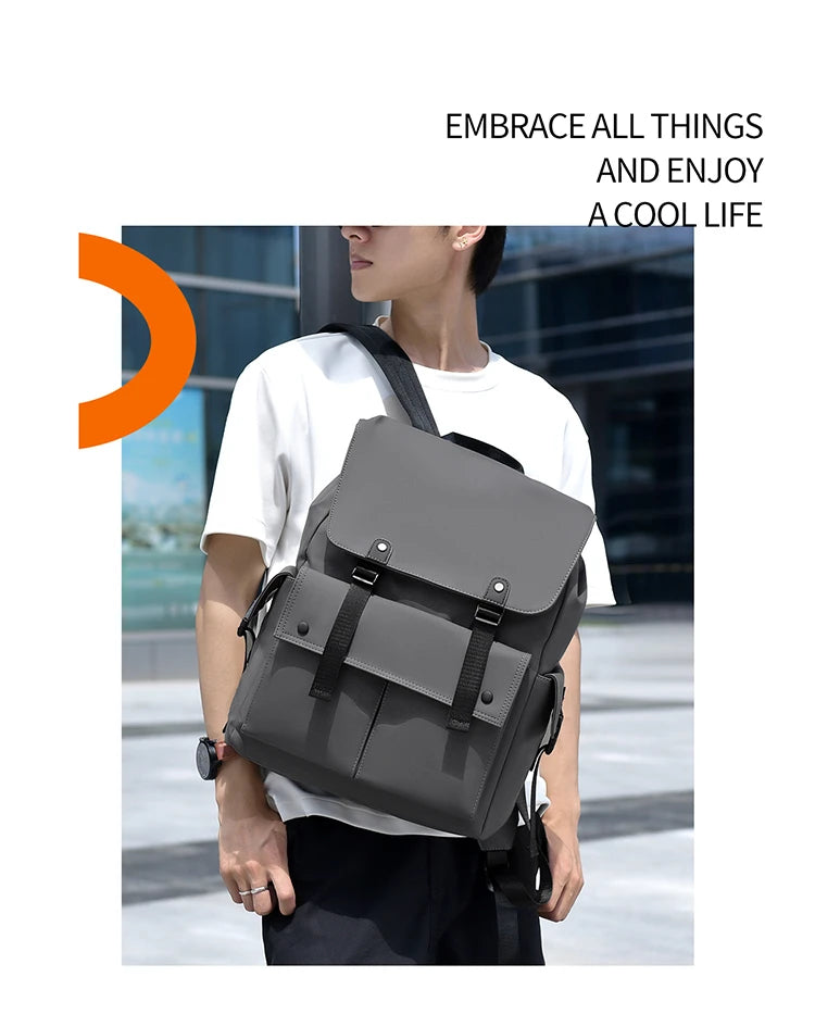 Leichter 15,6-Zoll-Laptop-Rucksack, wasserdicht, multifunktional, Reise-, Wander-, Schulrucksack, Mochila für Herren, Business, mit mehreren Taschen