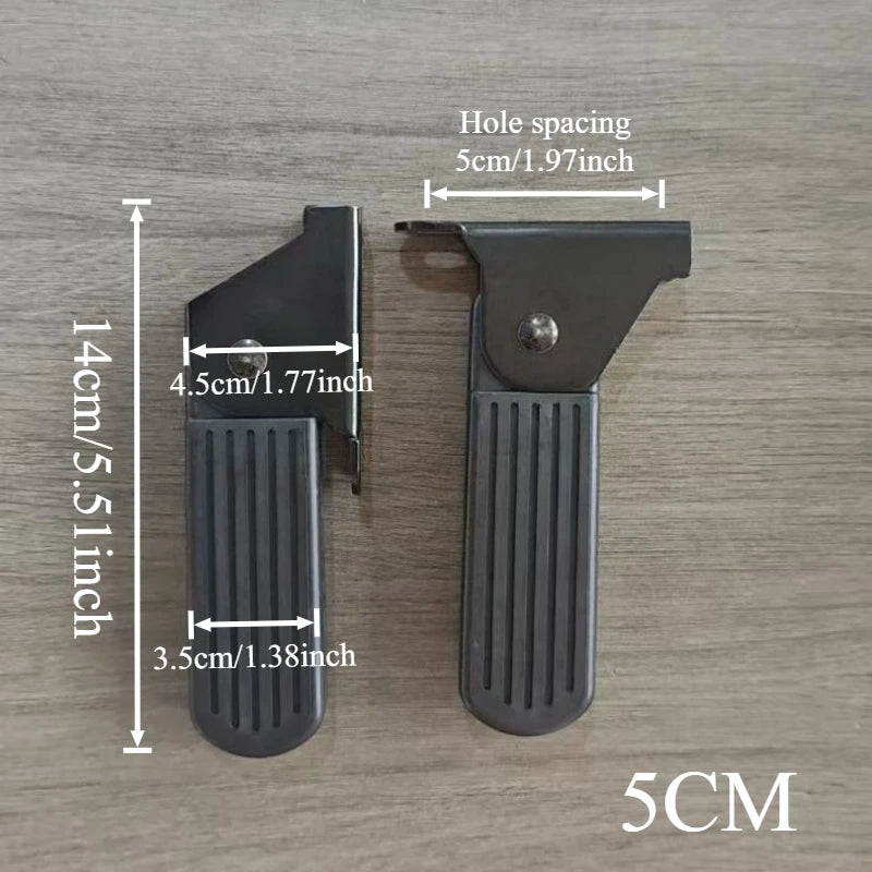 1 Pair Foldable Front Foot Pedals for Yadi Aima Harley U1 E-Bike Lightweight Aluminum Alloy Anti-Slip Cycling Pedals Accessories