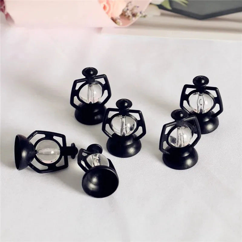 10Pcs Dollhouse Retro Pony Lantern Simulation Cande Light Night Light Doll House Miniature Kerosene Lamp Home Decor