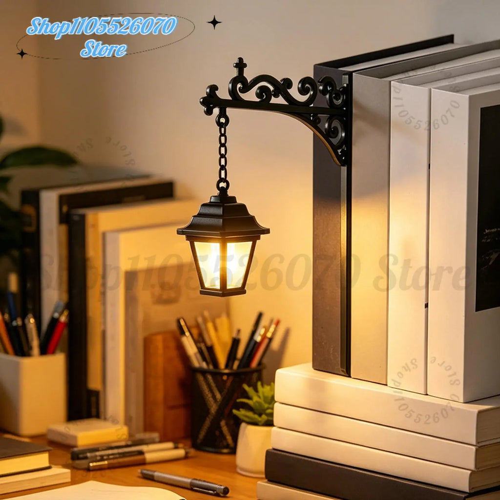 2026 Library Lantern-Decorative Bookshelf Lighting, Warm LED Nightlight, Miniature Shelf Light, Home Desk Hanging Ornament