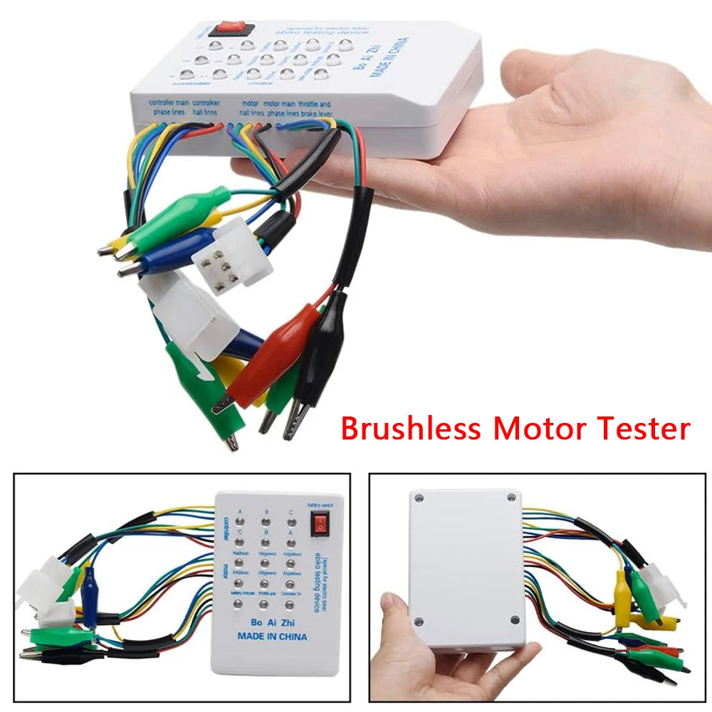 E-Bike Tester 24V 36V 48V 60V 72V E-Bike Brushless Motor Tester Scooter Brushless Car Motor Controller Tester for Motor Coil