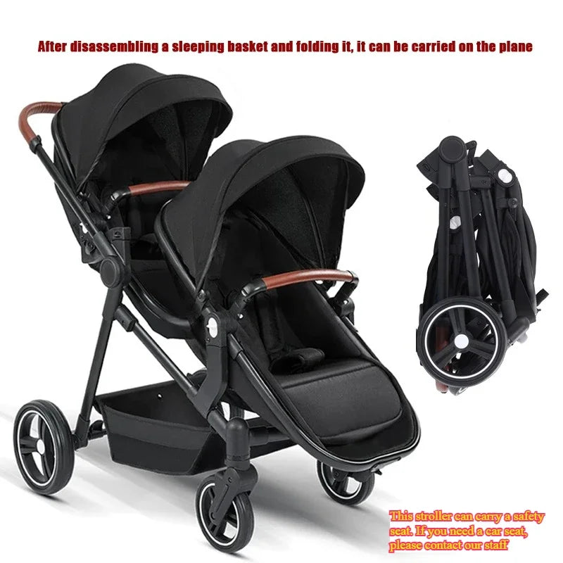 2026 Foldable Multifunctional Twin Stroller Convertible Lightweight Baby Bike EU Shipping