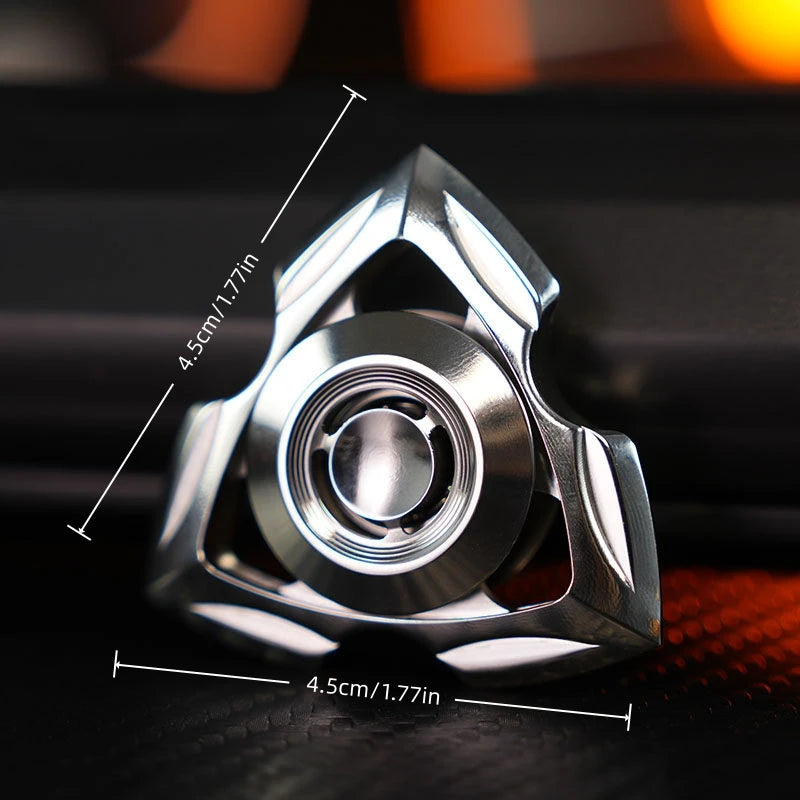 Tri Fidget Spinner Metal Hand Spinner with Steel Self-Lubricating Bearing Low Noise High Speed Focus Toy