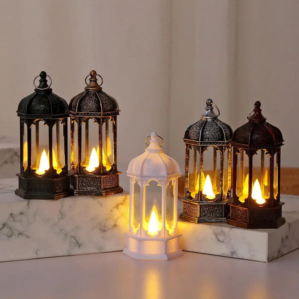 Battery Powered Led Candle Lantern For Decoration Operated Lanterns Hanging Indoor Portable Table Light With Night Mini Handheld