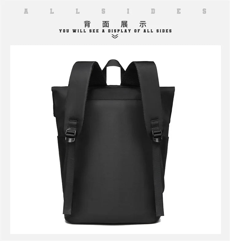 Europa und die Vereinigten Staaten: Neuer Roll-Top-Rucksack für Herren, Business- und Freizeitrucksack mit Rollverschluss.