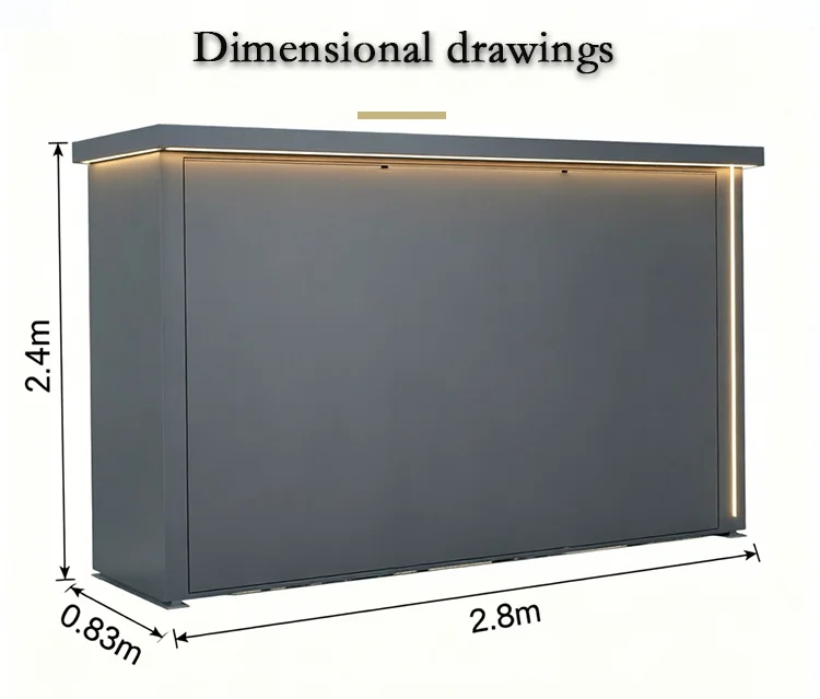 Wetterfester Outdoor-Küchenschrank Großer Stauraum Aluminium-Outdoor-Küchenschrank für Villa Garten Hinterhof BBQ Kochen