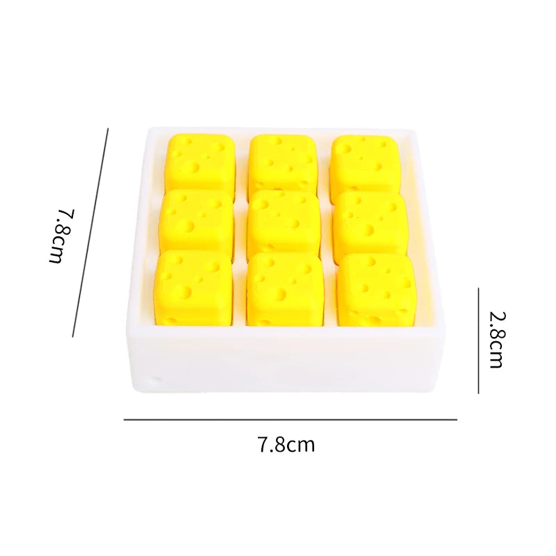 Novelty 9 Keys Fidget Clicker Simulated Tofu Press Buttons ASMR Stress Relief Fidget Toy Anti‑Stress Toy For Party Gift