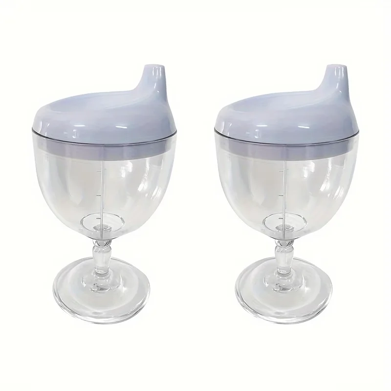 1pc Fun Party Cup for Kids,Cheerful Baby Wine Sippy Cup,Juice Milk Water Training Cup,Plastic Goblet Chalices for Birthday Party