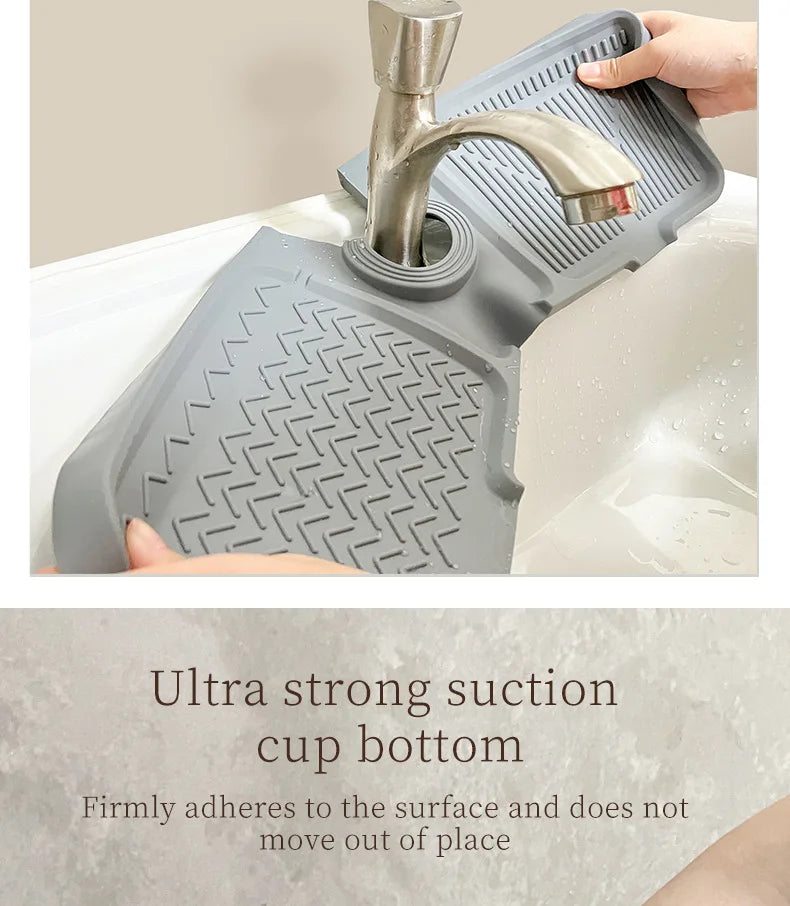 Kitchen Tools Silicone Faucet Drain Pad Slope Drain Pad Storage Pad Foldable Wash Table Waterproof Pad