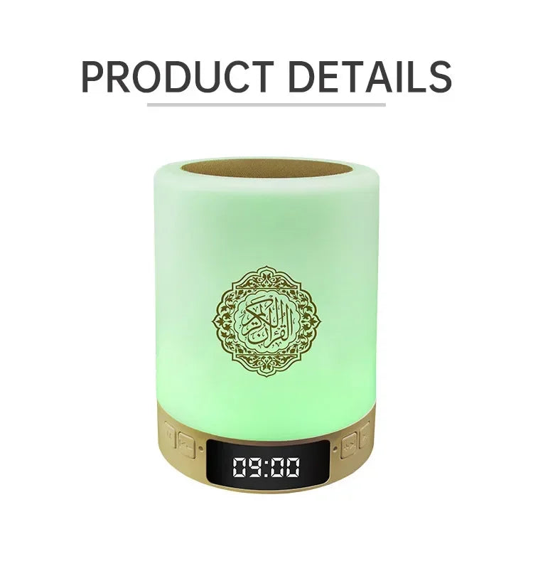 Koran Azan Islamischer Muslimischer Koran Arabischer Ramadan Kabelloser Bluetooth-Lautsprecher Tragbare Helle Nachtlampe Heilige Lampe Arabischer Islam Sound