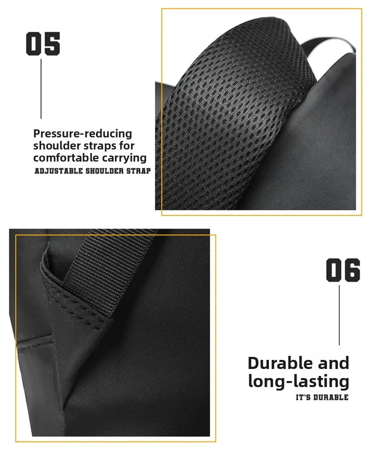 Europa und die Vereinigten Staaten: Neuer Roll-Top-Rucksack für Herren, Business- und Freizeitrucksack mit Rollverschluss.