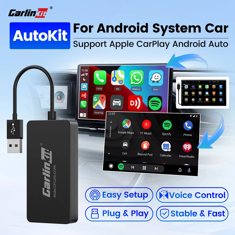 CarlinKit CCPA Wireless CarPlay Für Android Auto Radio Drahtlose Android Auto Drahtlose Auto Connect Mirrorlink Smart USB Adapter
