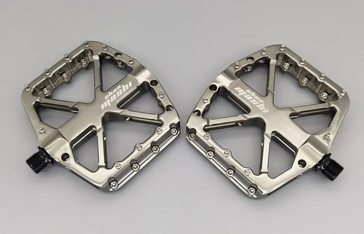 2024 new wide polished bicycle pedals Road Bicycle 3 Bearings Pedal  Mountain Bike Cycling Anti-slip Pedal
