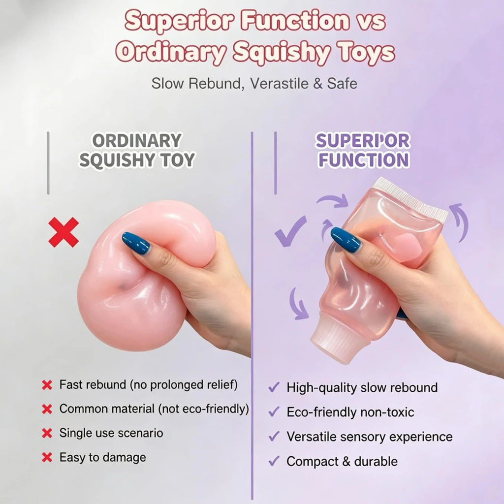 TPR Toothpaste Fidgets Sensory Plaything Slow-rebound Soft Novelty Rebounding Fidget Toy Portable Squeeze Toy for Home Or Office