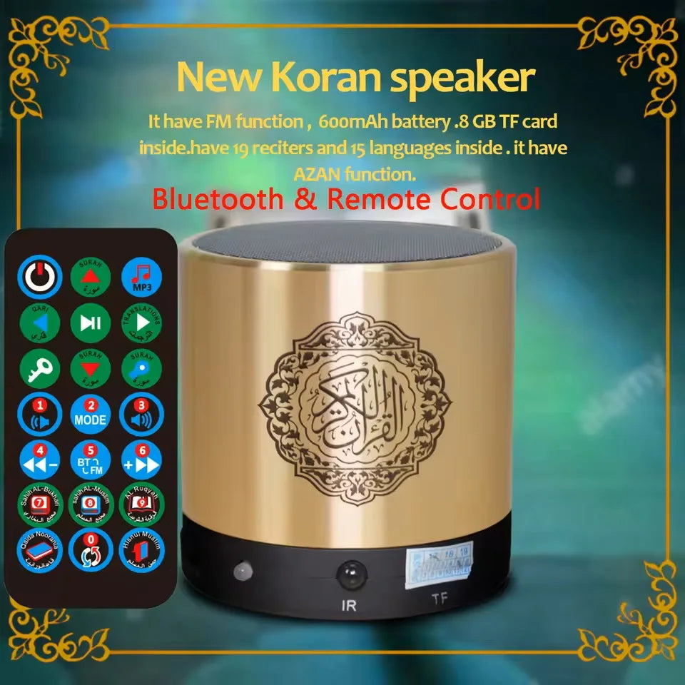 Islamic Arab Quran Mini Bluetooth Wireless Speaker Portable Muslim Azan Holy Ramadan FM Radio Music Sound Box Islam Koran Arabic