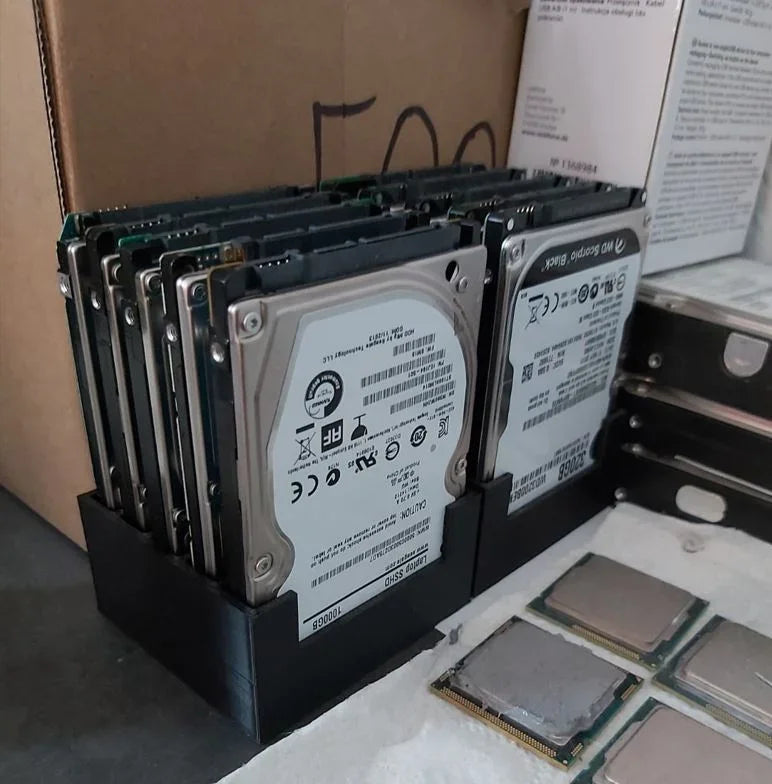 Festplattenaufbewahrungsbox 3,5-Zoll Mechanische Festplattenaufbewahrungsbox 3D-Gedrucktes Schwarzes Aufbewahrungsregal Organizer Wohnwagen-Zubehör
